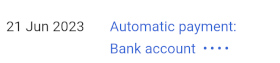 Automatic payment Automatic payment