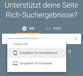 Test Googlebot für Smartphones