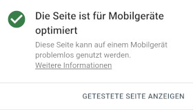 Die Seite ist für Mobilgeräte optimiert